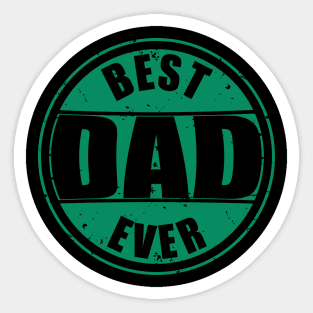 Best Dad Ever Green Color Sticker